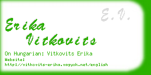 erika vitkovits business card